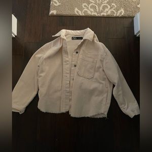 Zara tan/cream courdory shacket